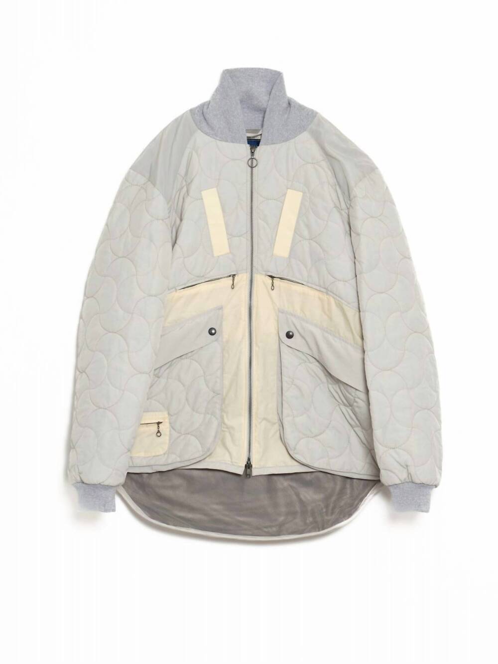NEW NICHOLAS DALEY men's lavenham sashiko jacket in concrete